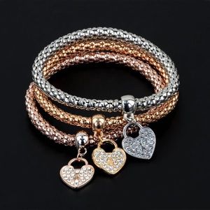 3pc set metal rhinestone bracelet